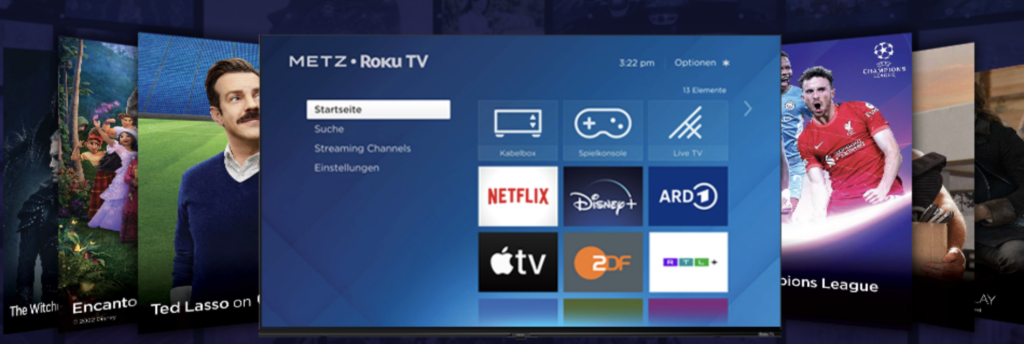 METZ Blue Roku TV Apps